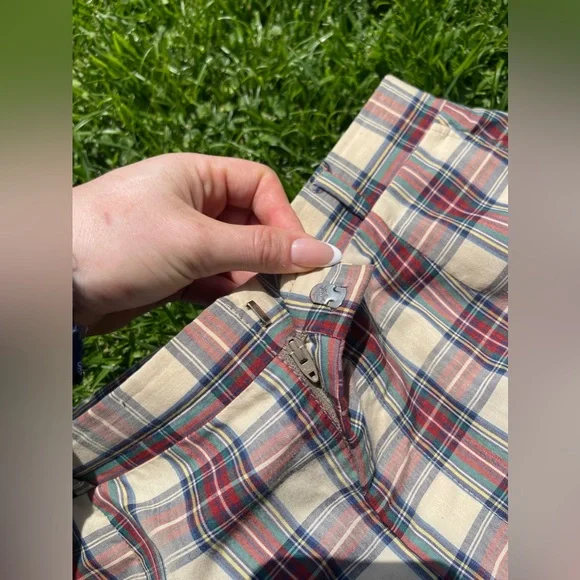 70s Vintage Light Weight Plaid Pants - Picture 3 of 8